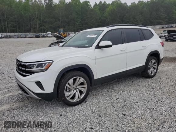 2023 Volkswagen Atlas SE with VIN 1V2JP2CA9PC520933, listed as a Copart auction lot 55444405 with 37,945 mi miles and Salvage title. Bid and sale history available at DreamBid. Image 1.