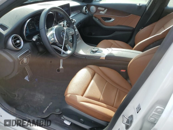 2021 Mercedes-Benz C 300 with VIN W1KWF8EBXMR647806, listed as a Copart auction lot 88028765 with 13,326 mi miles and Non Repairable. Bid and sale history available at carsss.com. Image 7.