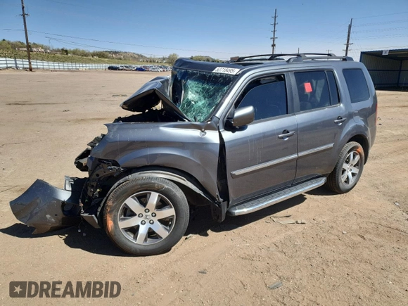 2013 Honda Pilot Touring with VIN 5FNYF4H99DB011078, listed as a Copart auction lot 53718495 with Not Provided miles and Salvage Title. Bid and sale history available at DreamBid. Image 1.