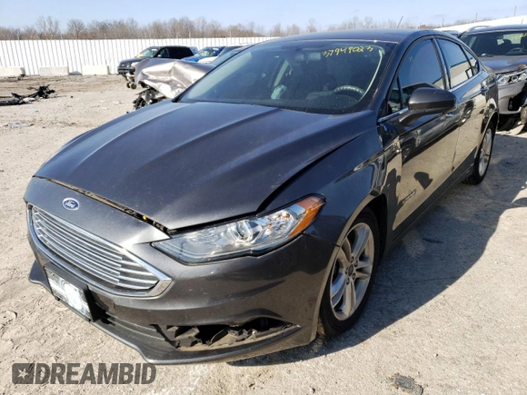 2018 Ford Fusion Hybrid SE with VIN 3FA6P0LU0JR210884, listed as a Copart auction lot 37949023 with 54,740 mi miles. Bid and sale history available at carsss.com. Image 1.