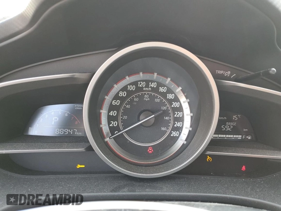 2016 Mazda 3 i Touring with VIN 3MZBM1L74GM318638, listed as a Copart auction lot 59168915 with 88,947 mi miles and Salvage title. Bid and sale history available at DreamBid. Image 9.