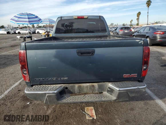 2007 GMC Canyon SLE1 with VIN 1GTCS199678123859, listed as a Copart auction lot 86605234 with 391,177 mi miles and Clean Title. Bid and sale history available at carsss.com. Image 6.