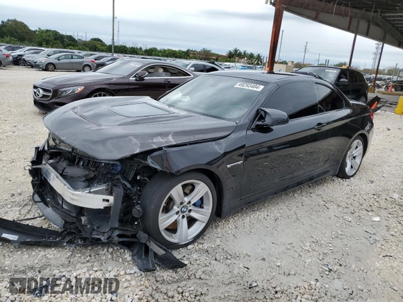 2015 BMW M4 with VIN WBS3U9C57FJ968511, listed as a Copart auction lot 49293404 with 0 mi miles. Bid and sale history available at carsss.com. Image 1.