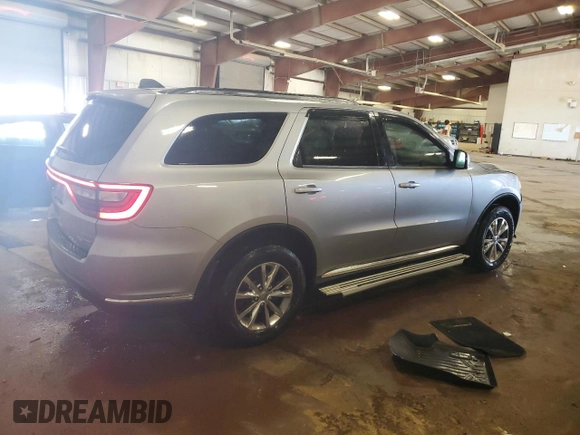 2014 Dodge Durango Limited with VIN 1C4RDJDG9EC599933, listed as a Copart auction lot 62475795 with 212,788 mi miles and Clean title. Bid and sale history available at DreamBid. Image 3.