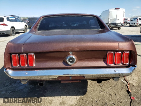 1969 Ford Mustang с VIN 0T01F114848, выставлен на аукционе Copart как лот 47649415 с пробегом Не указан миль и Списание • Salvage title. История ставок и продаж доступна на DreamBid. Изображение 6.