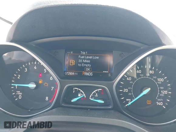 2017 Ford Escape SE with VIN 1FMCU0G9XHUE37185, listed as a IAAI auction lot 42053979 with 72,904 mi miles. Bid and sale history available at carsss.com. Image 7.