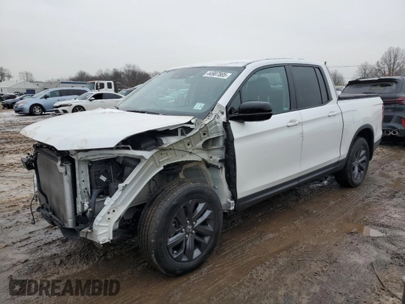2021 Honda Ridgeline Sport with VIN 5FPYK3F15MB018801, listed as a Copart auction lot 60454925 with 28,032 mi miles and Salvage title. Bid and sale history available at DreamBid. Image 1.