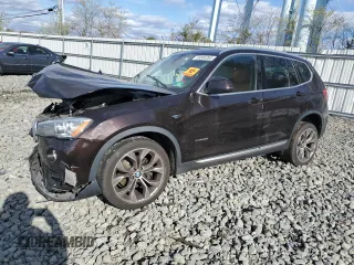 2016 BMW X3 xDrive28i with VIN 5UXWX9C50G0D78784, listed as a Copart auction lot 53384265 with 0 mi miles and Salvage Title. Bid and sale history available at carsss.com. Image 1.