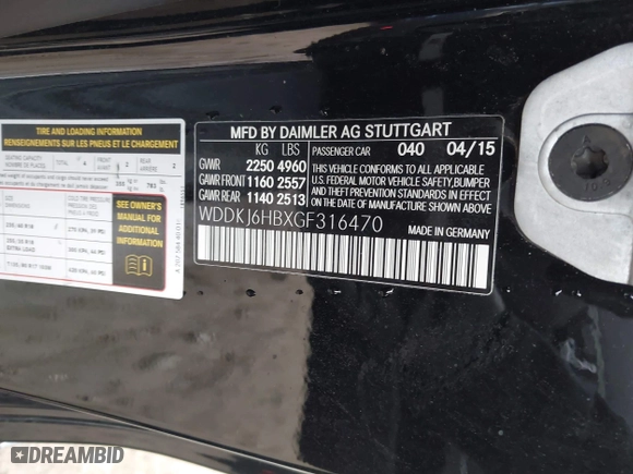 2016 Mercedes-Benz E-Class E 400 with VIN WDDKJ6HBXGF316470, listed as a IAAI auction lot 42042309 with 96,573 mi miles. Bid and sale history available at carsss.com. Image 9.