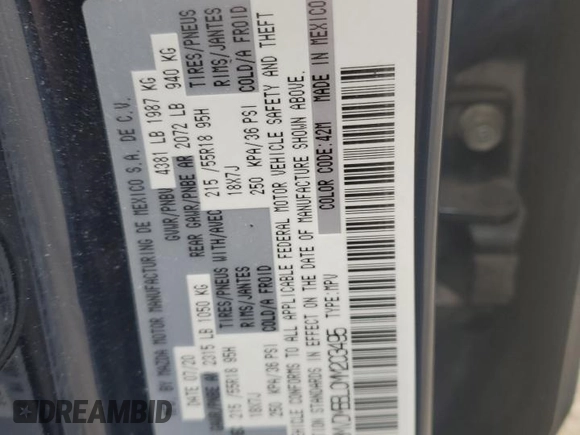 2021 Mazda CX-30 Select with VIN 3MVDMBBL0MM203495, listed as a Copart auction lot 55413165 with 50,686 mi miles and Non repairable. Bid and sale history available at DreamBid. Image 13.