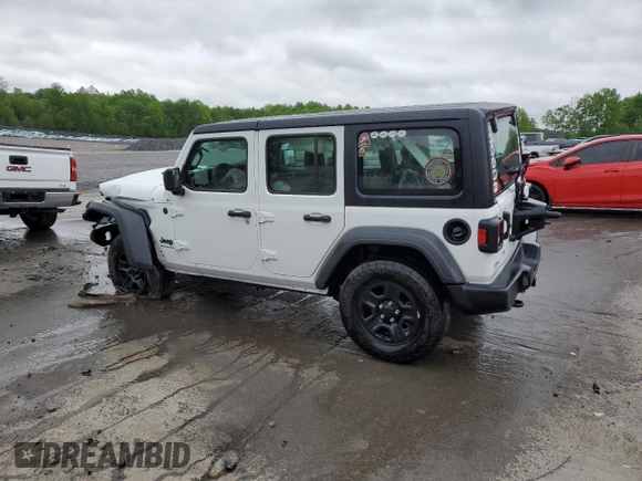 2024 Jeep Wrangler Sport S with VIN 1C4PJXDG3RW173078, listed as a Copart auction lot 57075565 with 26,661 mi miles and Salvage title. Bid and sale history available at DreamBid. Image 2.