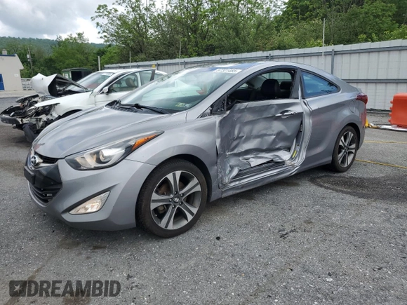 2014 Hyundai Elantra z VIN KMHDH6AH5EU023898, wystawiony jako Copart lot #57201485 z przebiegiem 115 101 mil mil oraz Szkoda całkowita • Salvage title. Historia ofert i sprzedaży dostępna na DreamBid. Obrazek 1.