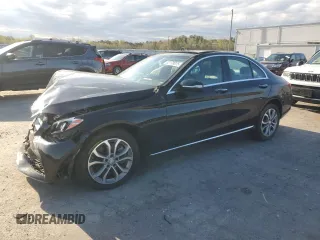 2015 Mercedes-Benz C-Class C 300 Luxury with VIN 55SWF4KB3FU048681, listed as a Copart auction lot 52178075 with 91,107 mi miles and Salvage Title. Bid and sale history available at carsss.com. Image 1.