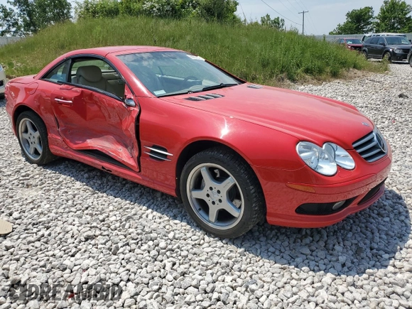 2003 Mercedes-Benz SL 500 with VIN WDBSK75F83F020313, listed as a Copart auction lot 60667045 with 43,119 mi miles and Clean title. Bid and sale history available at DreamBid. Image 4.