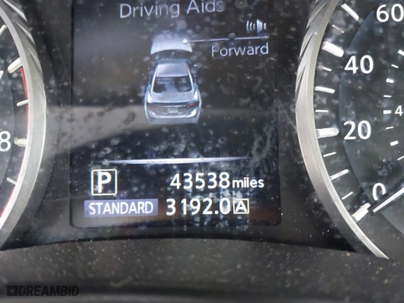 2019 Infiniti Q50 3.0t LUXE with VIN JN1EV7AR7KM594307, listed as a IAAI auction lot 41349546 with NaN miles. Bid and sale history available at carsss.com. Image 15.