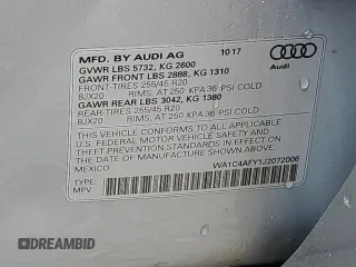 2018 Audi SQ5 Prestige with VIN WA1C4AFY1J2072006, listed as a Copart auction lot 58429414 with 87,450 mi miles and Salvage Title. Bid and sale history available at DreamBid. Image 13.