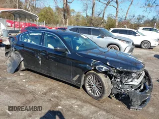 2019 BMW 5 Series 530i with VIN WBAJA5C56KWW03537, listed as a IAAI auction lot 41430626 with 98,240 mi miles. Bid and sale history available at carsss.com. Image 1.