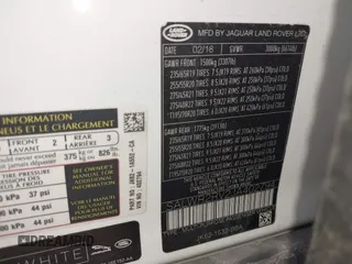 2018 Land Rover Range Rover Sport HSE with VIN SALWR2RV2JA402794, listed as a IAAI auction lot 42158437 with 106,360 mi miles. Bid and sale history available at carsss.com. Image 9.