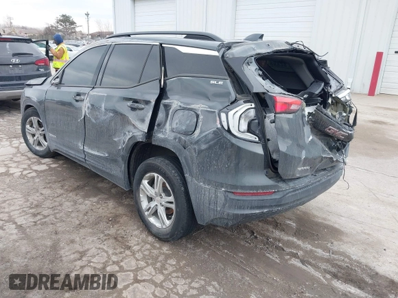 2019 GMC Terrain SLE with VIN 3GKALMEV9KL318796, listed as a IAAI auction lot 41708377 with 106,968 mi miles and . Bid and sale history available at DreamBid. Image 3.