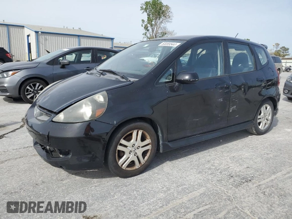 2007 Honda Fit Sport with VIN JHMGD386X7S063746, listed as a Copart auction lot 50055544 with 145,191 mi miles and Salvage Title. Bid and sale history available at carsss.com. Image 1.