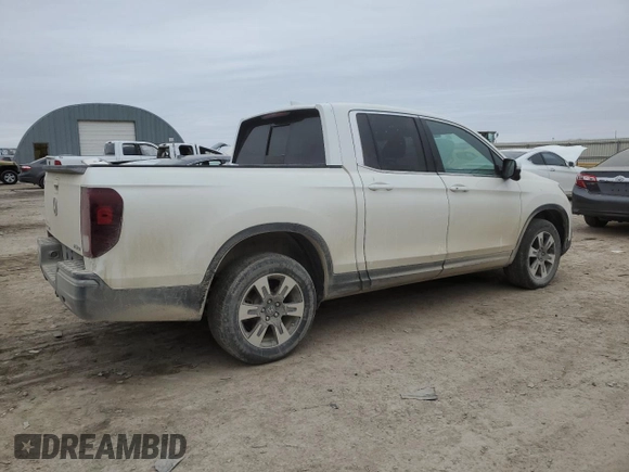 2019 Honda Ridgeline RTL-T with VIN 5FPYK3F65KB008827, listed as a Copart auction lot 44466815 with Not provided miles and Salvage title. Bid and sale history available at DreamBid. Image 3.