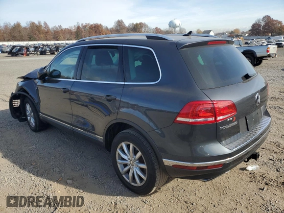 2015 Volkswagen Touareg Sport with VIN WVGEF9BP2FD002767, listed as a Copart auction lot 78127854 with Not provided miles and Salvage title. Bid and sale history available at DreamBid. Image 2.