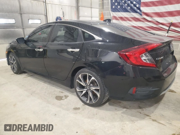 2020 Honda Civic Sedan Touring with VIN 19XFC1F97LE011280, listed as a Copart auction lot 88878665 with 77,160 mi miles and Salvage Title. Bid and sale history available at carsss.com. Image 2.