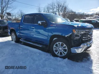 2023 Chevrolet Silverado 1500 LTZ with VIN 1GCUDGE82PZ121034, listed as a Copart auction lot 45558035 with 19,243 mi miles and Salvage Title. Bid and sale history available at carsss.com. Image 4.