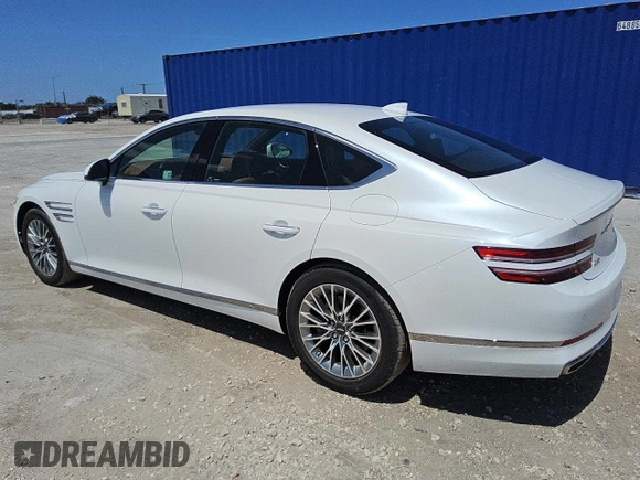 2024 Genesis G80 2.5T z VIN KMTGB4SC5RU237744, wystawiony jako Copart lot #56997065 z przebiegiem 18 597 mil mil oraz Tytuł czysty. Historia ofert i sprzedaży dostępna na DreamBid. Obrazek 2.