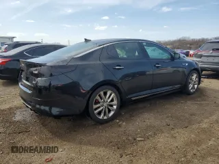 2014 Kia Optima SXL Turbo with VIN 5XXGR4A68EG283932, listed as a Copart auction lot 52962065 with 112,547 mi miles and Salvage title. Bid and sale history available at DreamBid. Image 3.