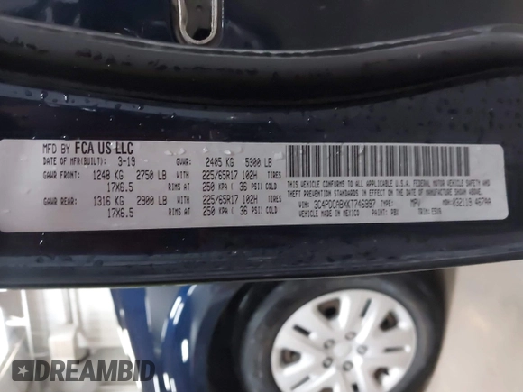 2019 Dodge Journey SE Value with VIN 3C4PDCABXKT746997, listed as a IAAI auction lot 41465416 with 79,020 mi miles and . Bid and sale history available at DreamBid. Image 9.