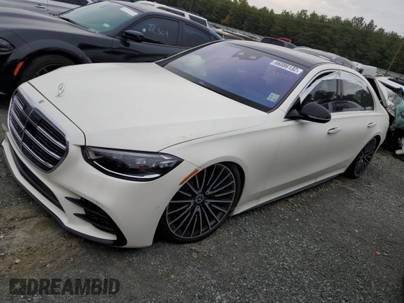 2022 Mercedes-Benz S 580 with VIN W1K6G7GB2NA123344, listed as a Copart auction lot 66086132 with Not Provided miles and . Bid and sale history available at DreamBid. Image 2.