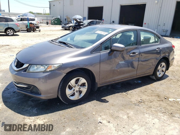 2015 Honda Civic Sedan LX with VIN 19XFB2F58FE017695, listed as a Copart auction lot 53113215 with 46,725 mi miles and Salvage Title. Bid and sale history available at carsss.com. Image 1.