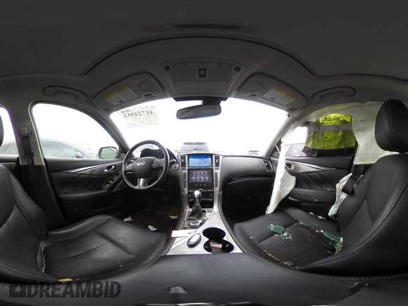 2017 Infiniti Q50 2.0t Premium with VIN JN1CV7AR0HM681837, listed as a IAAI auction lot 41724953 with 55,178 mi miles. Bid and sale history available at carsss.com. Image 18.