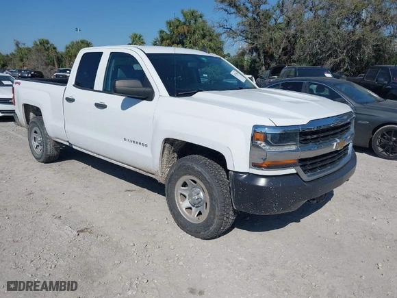 2019 Chevrolet Silverado 1500 LD Work Truck with VIN 2GCVKNECXK1121058, listed as a IAAI auction lot 41707096 with 144,416 mi miles. Bid and sale history available at carsss.com. Image 1.