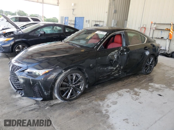 2024 Lexus IS 350 F Sport with VIN JTHGZ1B29R5075495, listed as a Copart auction lot 53697565 with 11,799 mi miles and Salvage title. Bid and sale history available at DreamBid. Image 1.