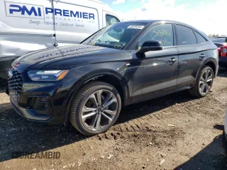 2022 Audi Q5 Sportback S line Premium Plus with VIN WA15AAFY9N2017083, listed as a Copart auction lot 50309294 with 48,353 mi miles and Salvage title. Bid and sale history available at DreamBid. Image 1.