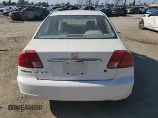 2001 Honda Civic DX with VIN 2HGES15271H568471, listed as a Copart auction lot 46260835 with 189,699 mi miles and Salvage Title. Bid and sale history available at carsss.com. Image 6.
