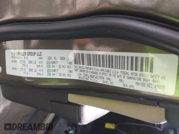 2015 Jeep Cherokee Sport z VIN 1C4PJLAB0FW517074, wystawiony jako IAAI lot #41816994 z przebiegiem Nie podano mil oraz . Historia ofert i sprzedaży dostępna na DreamBid. Obrazek 9.