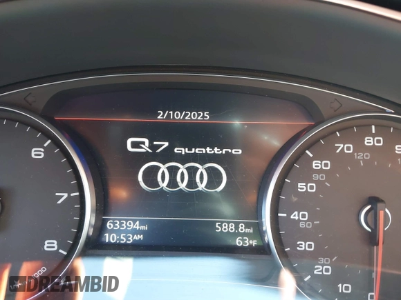 2019 Audi Q7 Premium with VIN WA1AHAF71KD016656, listed as a IAAI auction lot 41545261 with 63,394 mi miles and . Bid and sale history available at DreamBid. Image 7.