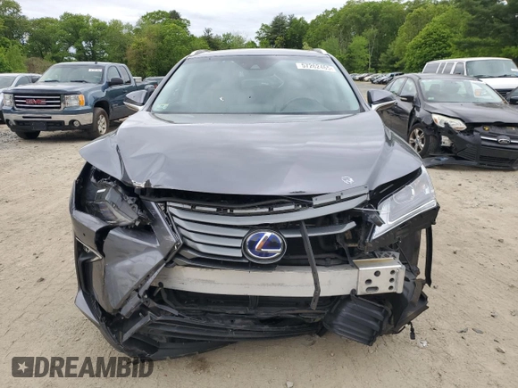 2016 Lexus RX 450h z VIN 2T2BGMCA0GC001306, wystawiony jako Copart lot #57262465 z przebiegiem 50 891 mil mil oraz Szkoda całkowita • Salvage title. Historia ofert i sprzedaży dostępna na DreamBid. Obrazek 5.
