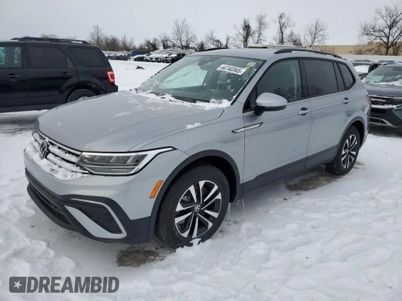 2024 Volkswagen Tiguan S with VIN 3VVFB7AX3RM165819, listed as a Copart auction lot 44740345 with Not provided miles and Salvage title. Bid and sale history available at DreamBid. Image 1.