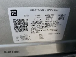 2023 Chevrolet Traverse RS with VIN 1GNERJKW2PJ188602, listed as a Copart auction lot 66934444 with 18,107 mi miles and Salvage Title. Bid and sale history available at carsss.com. Image 13.