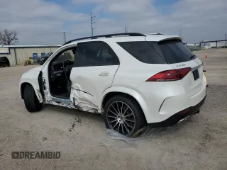 2020 Mercedes-Benz GLE 580 with VIN 4JGFB8GB2LA168470, listed as a Copart auction lot 43975845 with 58,042 mi miles and Salvage title. Bid and sale history available at DreamBid. Image 2.