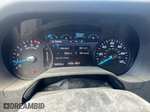 2021 Ford Econoline Cargo with VIN 1FDXE4FN1MDC34409, listed as a Copart auction lot 48386205 with 99,008 mi miles and Clean Title. Bid and sale history available at DreamBid. Image 6.