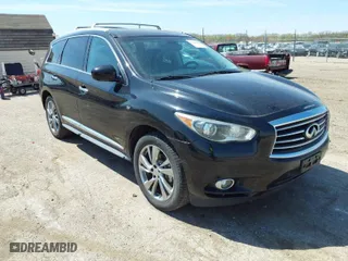 2014 Infiniti QX60 with VIN 5N1AL0MM1EC542704, listed as a IAAI auction lot 42046845 with 76,128 mi miles. Bid and sale history available at carsss.com. Image 1.