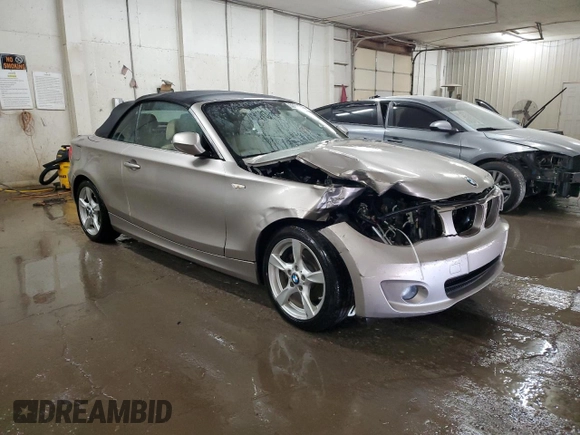 2013 BMW 1 Series 128i with VIN WBAUL7C51DVU09218, listed as a Copart auction lot 53357235 with 119,644 mi miles and Salvage Title. Bid and sale history available at carsss.com. Image 4.