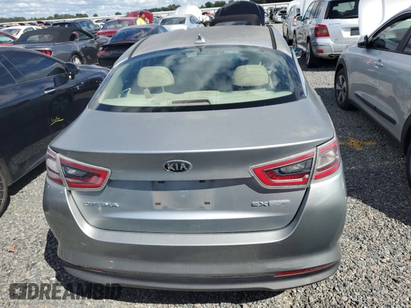2014 Kia Optima Hybrid EX with VIN KNAGN4AD9E5074677, listed as a Copart auction lot 74873534 with 0 mi miles and Non Repairable. Bid and sale history available at carsss.com. Image 6.
