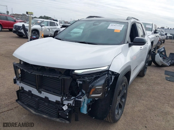 2025 Chevrolet Equinox FWD LT with VIN 3GNAXHEG2SL185489, listed as a IAAI auction lot 41427254 with 383 mi miles. Bid and sale history available at carsss.com. Image 2.