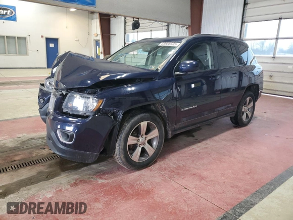 2016 Jeep Compass High Altitude Edition with VIN 1C4NJDEB7GD730026, listed as a Copart auction lot 53608505 with 67,386 mi miles and Salvage Title. Bid and sale history available at carsss.com. Image 1.